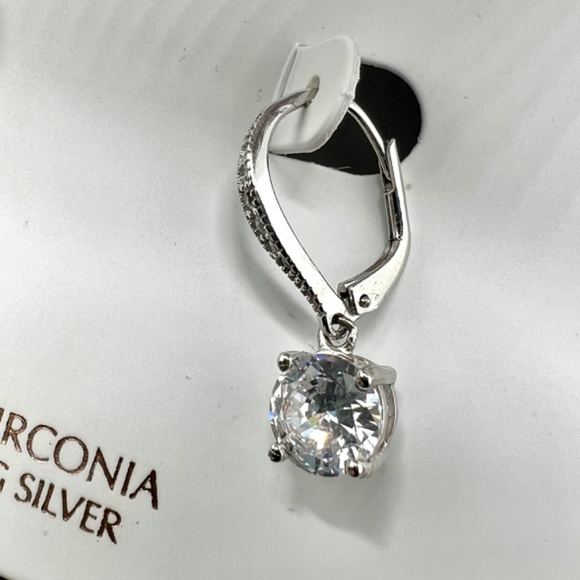 Giani Bernini Sterling Silver & Cubic Zirconia Lever Back Earring’s- New - Picture 7 of 7